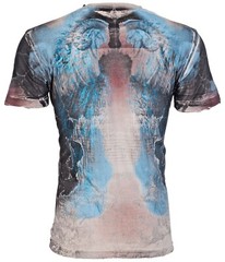 Rare $62 AFFLICTION Sand MARCO Short Sleeve Slim Fit Y2K T-shirt MMA Elite NWT