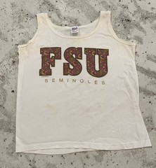 Florida State Unisex Sz M Tank Top Single Stich VTG 90s Sun Moon Bohemian Hippie