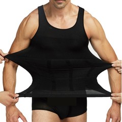 Mens Slimming Tummy Body Shaper Vest Compression T-Shirt Ultra Durable Tank Tops