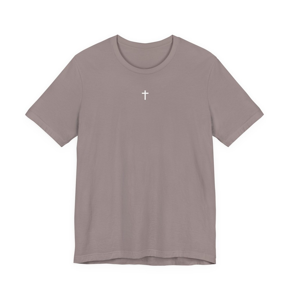 Tiny Cross Tee | T-Shirt, Minimal Christian Design, Small Chest Cross
