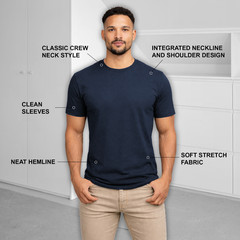 Men’s 4 Pack Crew Neck Casual T-Shirts | Cotton Blend Tees S-3XL | Free Shipping