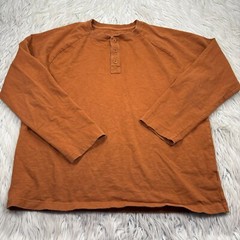 United by Blue Men’s L Burnt Orange Long Sleeve Henley Tee