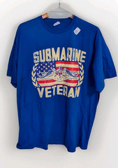 Submarine Veteran T-Shirt 2XL Blue Patriotic Military