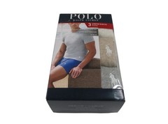 3 PACK POLO RALPH LAUREN STRETCH SLIM FIT COTTON GRAY BLACK CREW NECK T SHIRTS