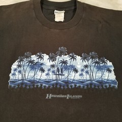 VTG Hawaiian Island Brand Shirt Sz Lg FADED WORN See Pics