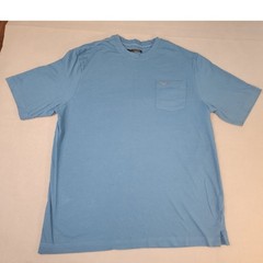 Greg Norman Pocket Tee Mens XL Blue Excellent Play Dry Shark Logo Golf Shirt