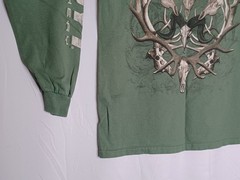 Vintage Hoyt Archery Bowhunting Green Long Sleeve Shirt Size L Graphic
