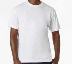 SunTees Men’s Plain 100% Cotton White Crew T-Shirt Heavy Short Sleeves T Shirts