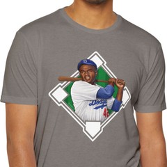 Jackie Robinson Dodgers Unisex CVC Jersey T-shirt