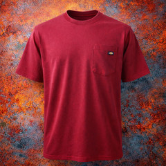 Dickies Red Pocket T Shirt Mens 2XLT Big Tall Short Sleeve Tee