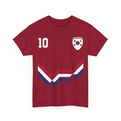 South Korea Shirt, South Korean Flag South Korea Number 10 Soccer Jersey Shirt