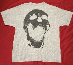 Revenge Skeleton Logo T-shirt Grey Size Large Made In USA Streetwear Punk