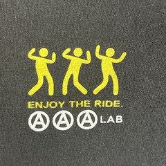 A-Lab Men’s Black Trust the Process and Enjoy the Ride Short Sleeve T-Shirt Sz S