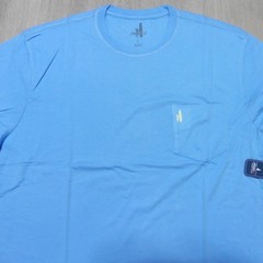 JOHNNIE O Mens L LARGE T SHIRT MALIBLU PALM PARADISE GOLF AQUA DALE 2.0 TEE
