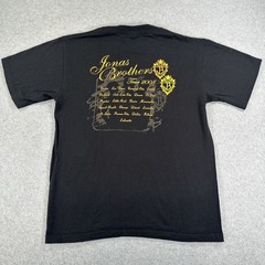 Jonas Brothers Band Tee Black Graphic T-Shirt Size M 100% Cotton Vintage