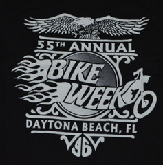 Vtg 1996 Daytona Beach Florida Bike Week 2-Sided Shirt Eagle Ryder Sports.