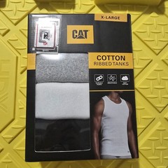 Caterpillar Mens 4-Pack Tanks Tops Undershirts Cotton Blend CAT XL
