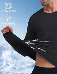 Men’s Sun Protection T-Shirts UV SPF UPF 80+ Long Sleeve Rash Guard Fishing Tops