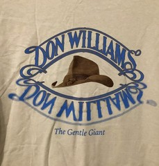 Don Williams The Gentle Giant Country Music Singer Double Sided T Shirt Size XL