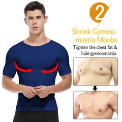 Men’s Slimming T-shirt Weight Loss Body Shaper Tank Tops Chest Compression Shirt