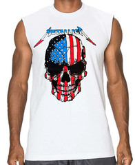 METALLICA AMERICAN SKULL PUNK ROCK Band Muscle Shirt (multiple colors)