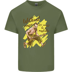 Without Music Life Would Be a Mistake Guitar Mens Cotton T-Shirt Tee Top