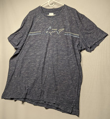 Greg Norman 3XL Men’s XXXL Golf T-Shirt Grey Blue Cotton Polly Blend