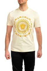 Versace Men’s Medusa Head Embellishment Crewneck Short Sleeve T-Shirt US L IT 52