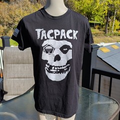 Men’s Medium Tacpack T-Shirt Black Short Sleeve Tactical Gear