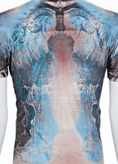 Rare $62 AFFLICTION Sand MARCO Short Sleeve Slim Fit Y2K T-shirt MMA Elite NWT
