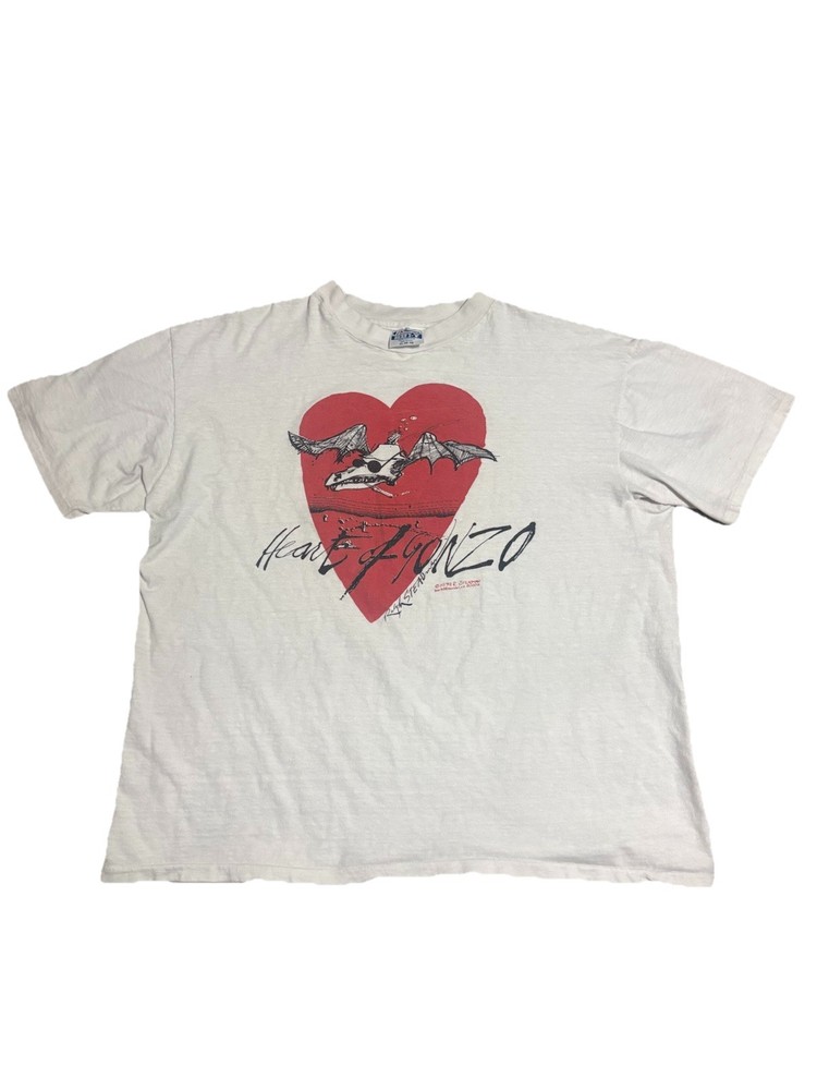 1971 HUNTER S THOMPSON Vintage Art “Heart of Gonzo” RALPH STEADMAN Hanes Shirt
