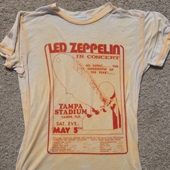 DAYDREAMER Led Zeppelin Tampa Stadium Concert Ringer T-Shirt Size S