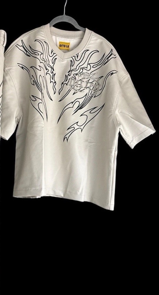 GFTD LA-Bone Graphic Embroidered Tee Faux leather Set 2XL GFPFW25-70