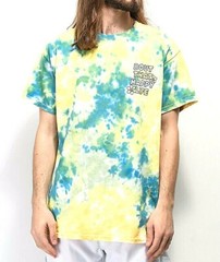 Zumiez A-Lab Happy Life Green & Yellow Tie Dye T-Shirt