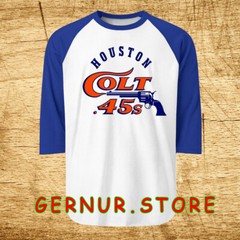 Houston Colt 45s Men’s Raglan Blue Size S-2XL