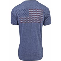 Glock Pistol Flag T-Shirt Heather Navy Cotton Short Sleeve