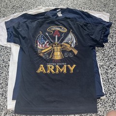 LOT OF 12 VINTAGE T SHIRTS MILITARY USA Navy Air Force Armed Forces National (46