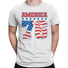 America 76 Patriotic Stars and Stripes T-shirt