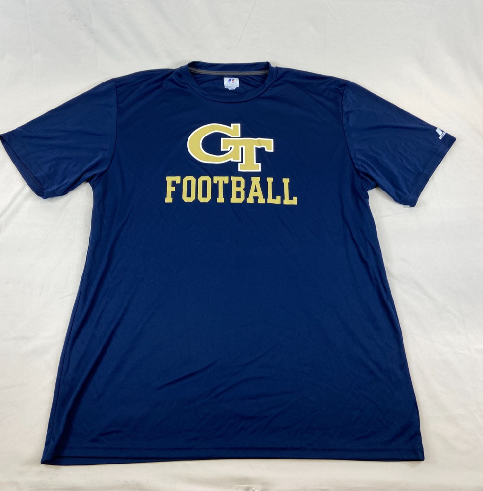 Georgia Tech Football Navy XL T-Shirt Short Sleeve Navy Gold Collegiate Sports