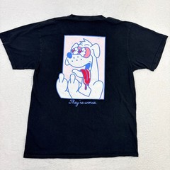 A Lab Mens Graphic T-Shirt Black Dog Humor Things Are Never As Bad Large Ratfink