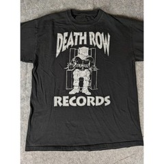 Death Row Records Long Sleeve Graphic T-Shirt Black Hip Hop Rap Tee Mens 5280