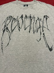 Revenge Skeleton Logo T-shirt Grey Size Large Made In USA Streetwear Punk