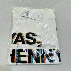 Queer Eye Yas Henny Graphic T-shirt Medium White Rainbow Shadow Short Sleeve NWT