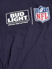 Bud Light Shirt Men’s XL Blue Hanes NFL Graphic tee Crew Neck Short Sleeve Logo