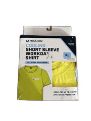 Mission Unisex XL Hi Vis Yellow Cooling Short Sleeve Performance Shirt