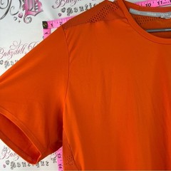 adidas T-shirt top stretchy Orange Short-Sleeve Athletic Tee