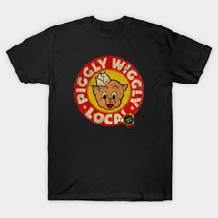Vintage Piggly Wiggly Style T-Shirt Retro Grocery Store Mascot Sign Graphic Tee