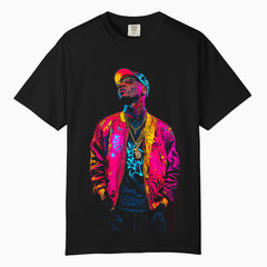 Neon Hip-Hop Graphic T-Shirt, Comfort Colors T Shirt, Unisex Streetwear Tee