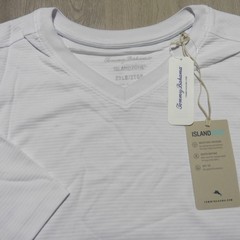 TOMMY BAHAMA Mens 2XLB 2XL BIG T SHIRT COASTAL CREST V NECK WHITE HAWAIIAN