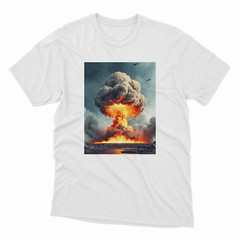 ATOMIC BOMB NUCLEAR MUSHROOM CLOUD. RETRO STYLE S,M,L,XL,2XL,3XL,4XL,5XL